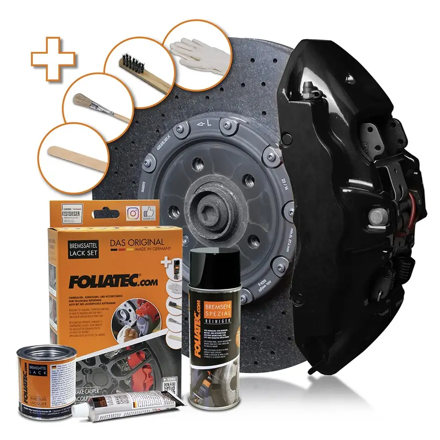 Foliatec Kit Pintura Para Pinzas De Freno Midnight Negra 3 Componentes