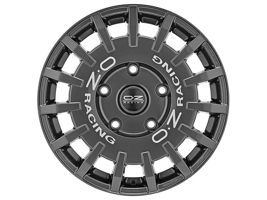 Llanta Rally Racing Dark Graphite Silver Lettering 8x19 5x112 ET45