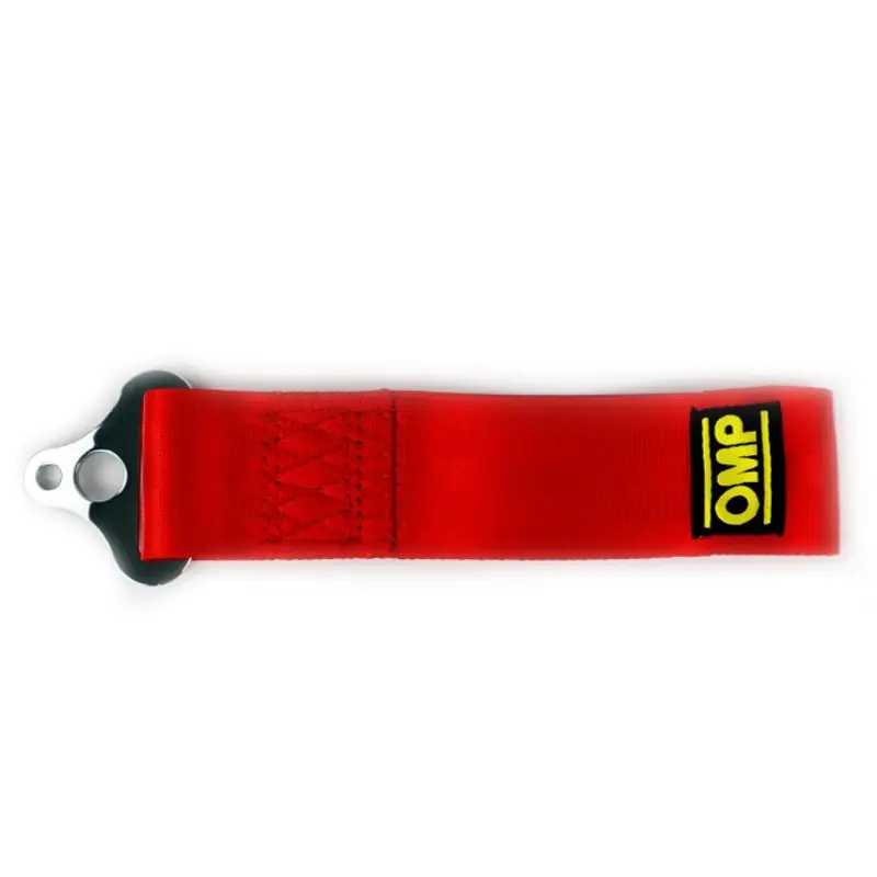 Gancho OMP de Remolque de Acero Inoxidable Interno Diametro 100 Mm rojo Material Fabric