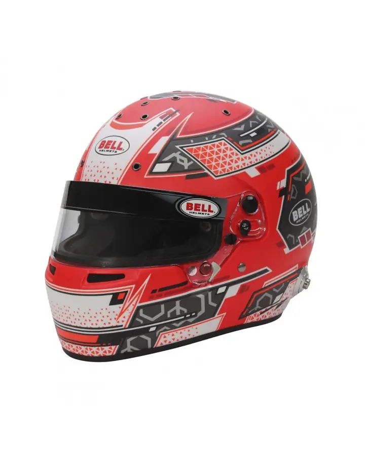 Casco circuito Bell RS7 Stamina antracita/rojo (Hans)talla 61+ FIA 8859-2024/SA2020