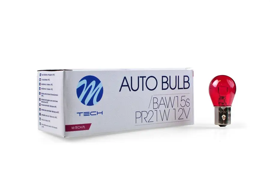 Lámpara M-Tech Pr21W Baw15S 12V/21W Rojo | 10 Uds