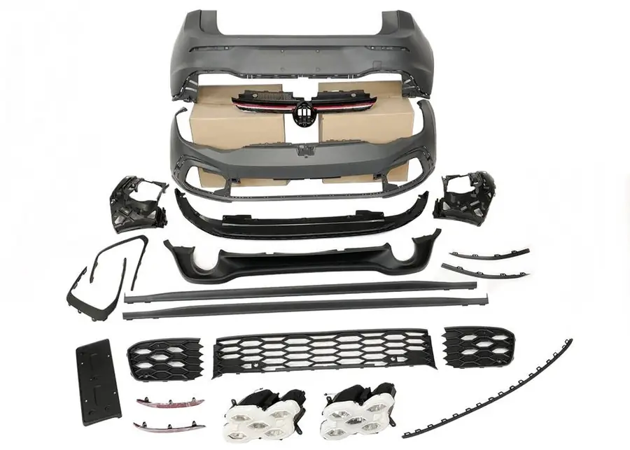 Kit de carrocería Volkswagen Golf 8 3 / 5P 2019-2023 Look GTI 2 Salidas - Plástico ABS