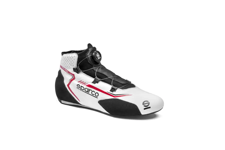Botines racing Sparco Rapid 2025 BLANCAS/ROJAS talla 42