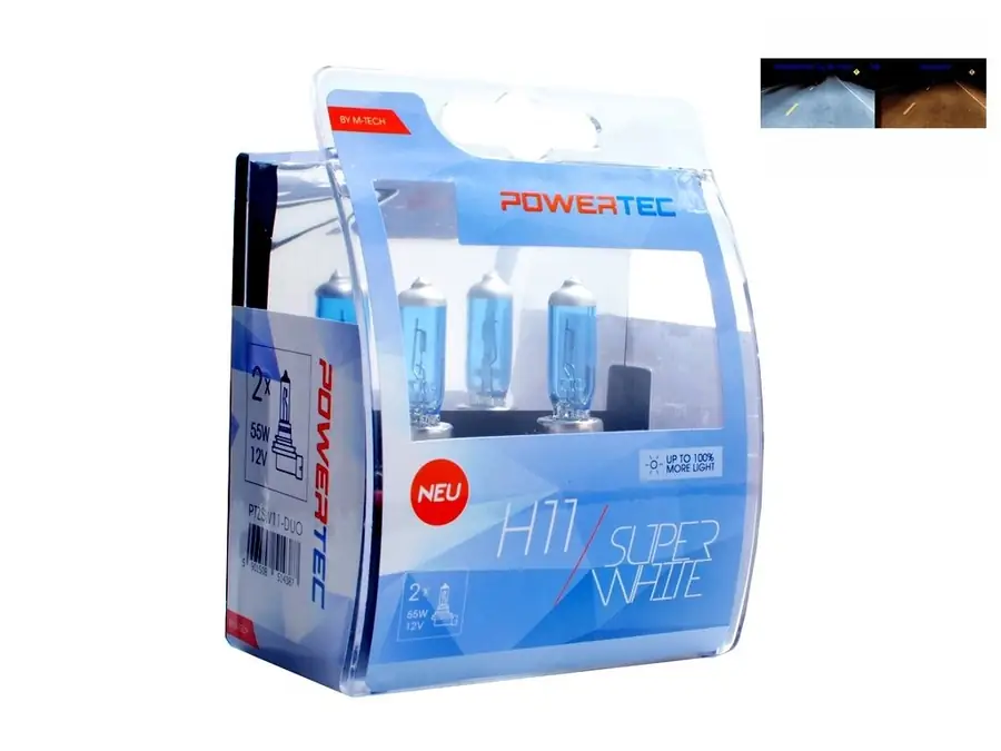 M-Tech Powertec Superwhite H11 12V Duo