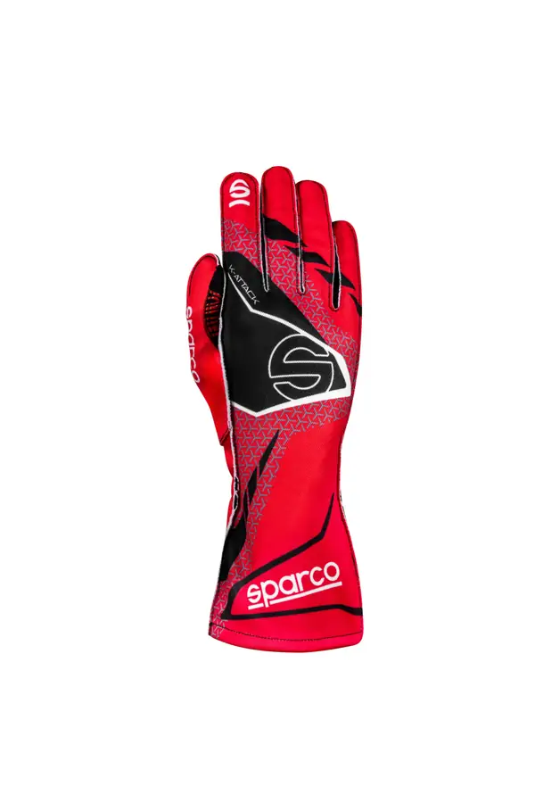 Guantes karting Sparco K-ATTACK 2025 rojo/negro talla 4