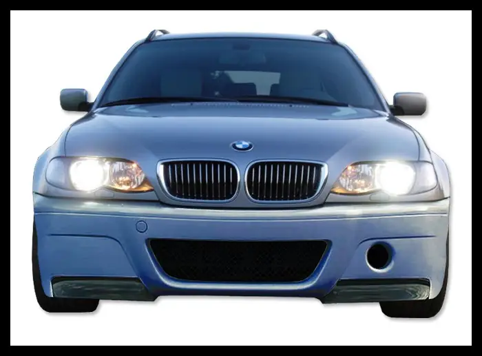 Paragolpes delantero BMW E46 98-05 2 / 4P Tipo CSL Punteras Carbono - Plástico ABS