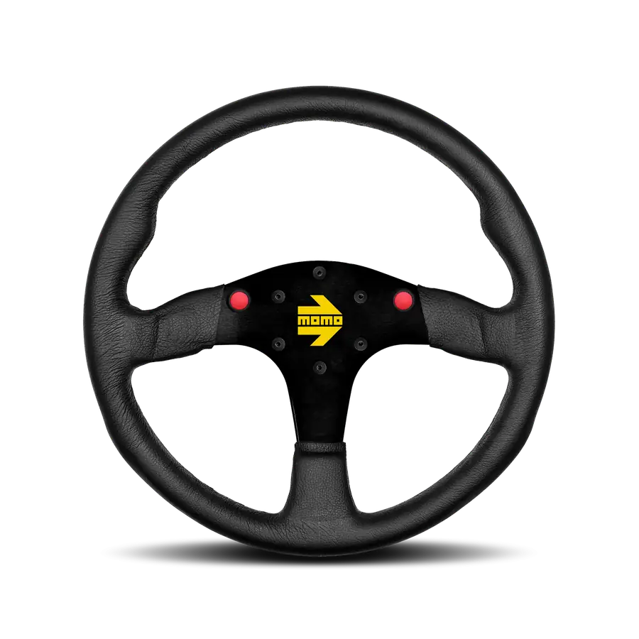 Volante racing MOMO Deportivo MOD.80 negro Cuero 350MM Nuevo