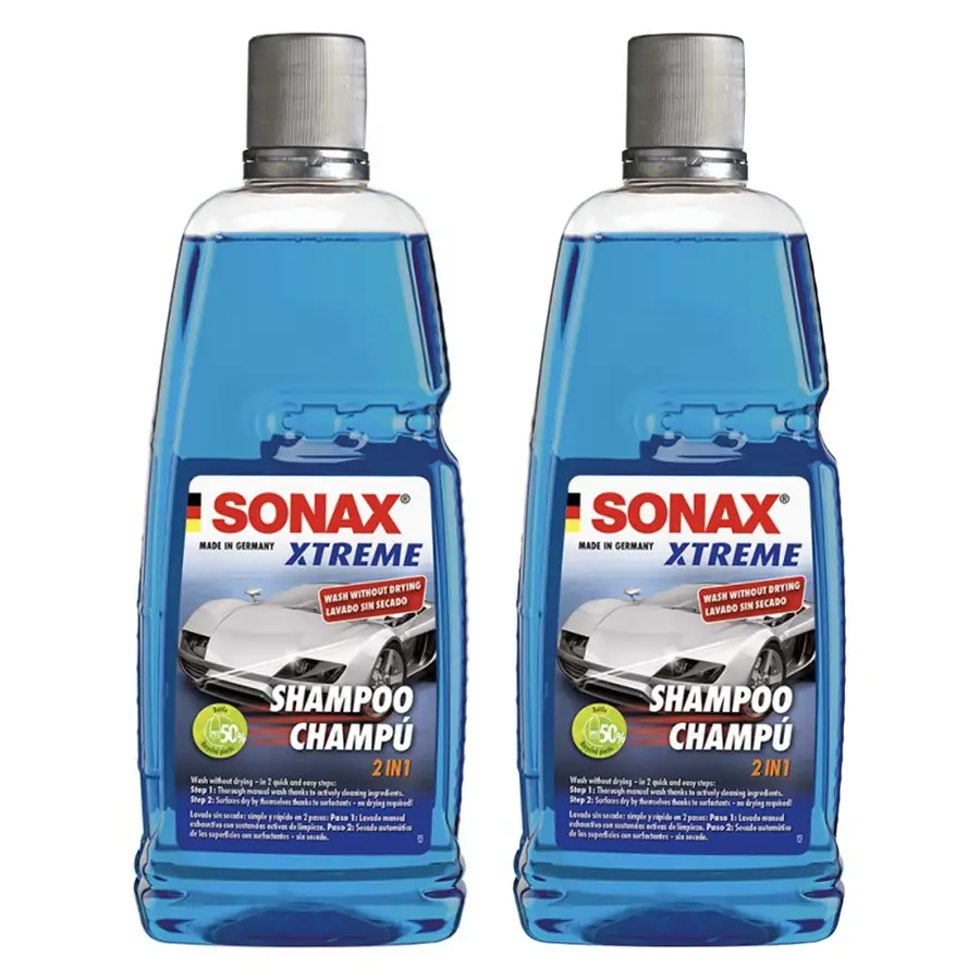 Pack X2 SONAX Xtreme Wash & Dry - Champú Para El Automóvil Lavado En Seco 1L