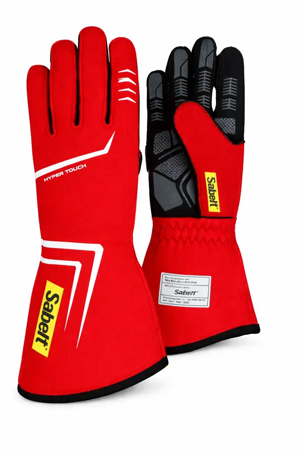 Guantes racing Sabelt FIA 8856-2018 Hero TG-12 Hypertouch rojo talla 9