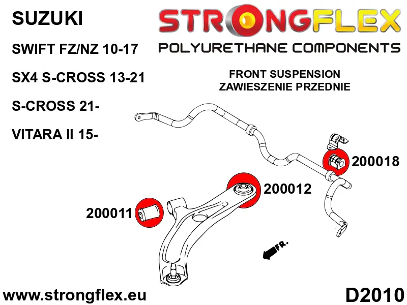 Silentblock de suspensión StrongFlex 200018B para StrongFlex Suzuki S-Cross Awd 21