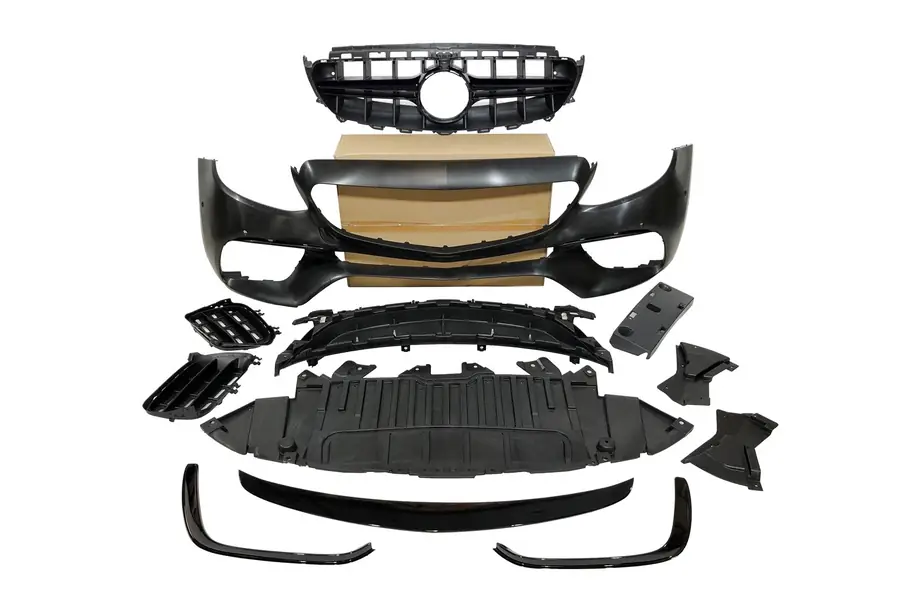 Paragolpes delantero Mercedes W213 4p 2016-2019 / C238 look AMG E63 - Plástico ABS