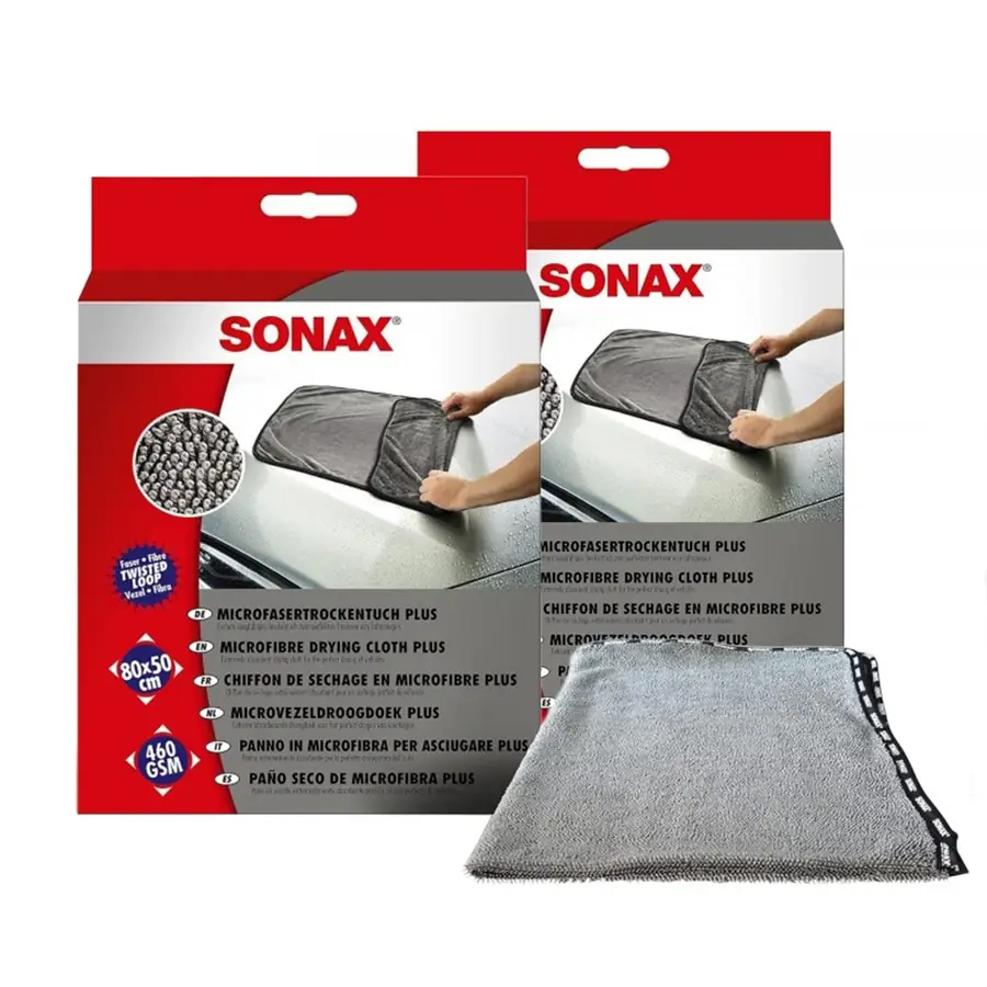 SONAX Pack X2 Paño Seco De Microfibra Plus