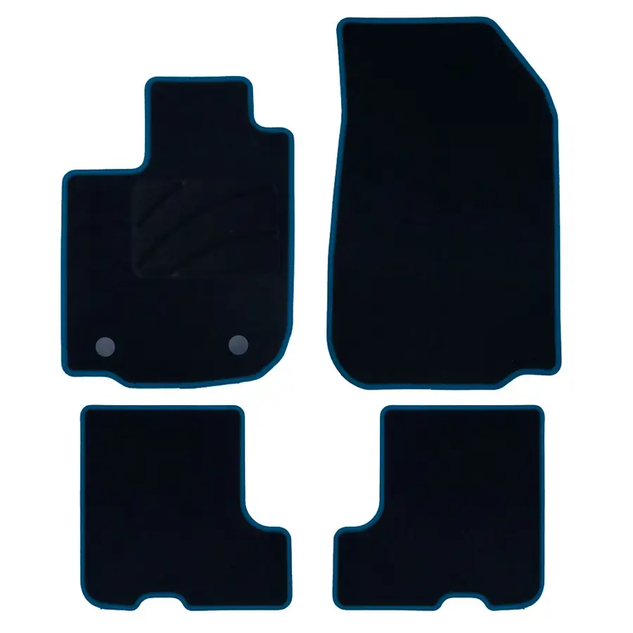 OCC Design Alfombrilla a medida DACIA SANDERO (2012-2016) 5PZ RIBETE AZUL