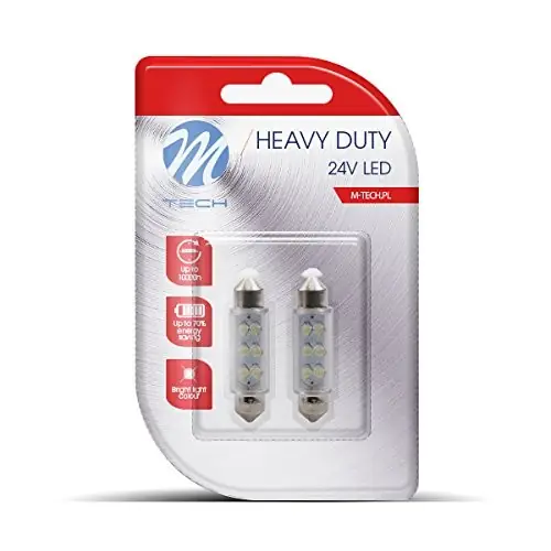 M-Tech Bombilla LED Blanco Plafon 41 mm 24V C5W/C10W