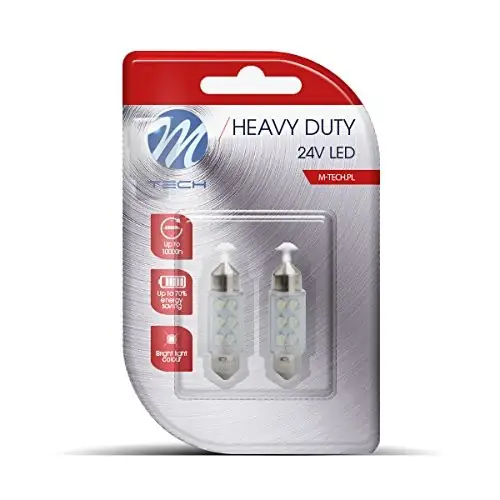 M-Tech Bombilla LED Blanco Plafon 36 mm 24V C5W/C10W