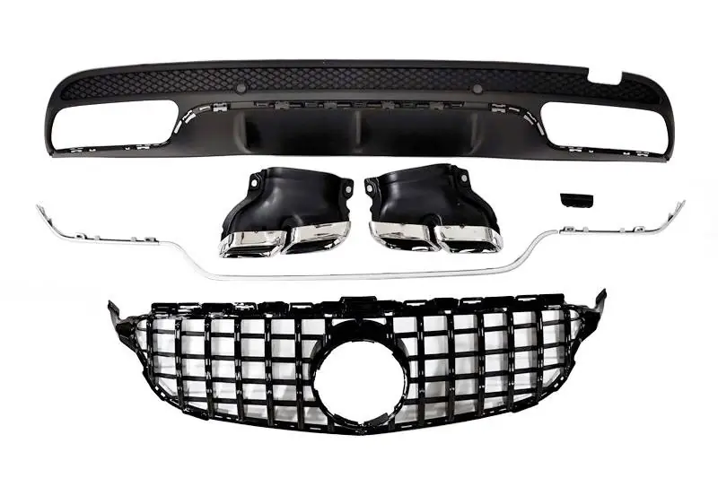 Kit de carrocería Mercedes W205 2014-2018 4P / SW Look AMG C63 - Plástico ABS