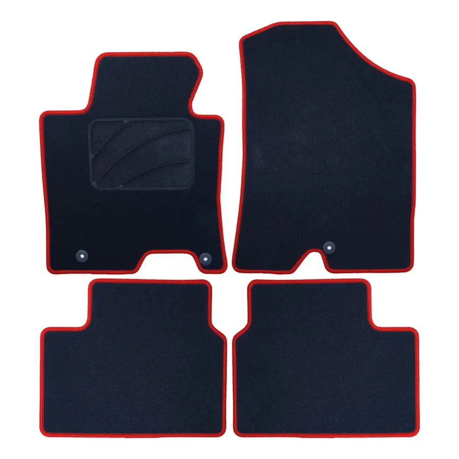 OCC Design Alfombrilla a medida HYUNDAI I30 (2007-2012) 5PZ RIBETE ROJO