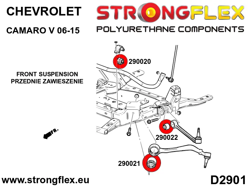 Silentblock de suspensión StrongFlex 290022A para StrongFlex Chevrolet Camaro V 09-15