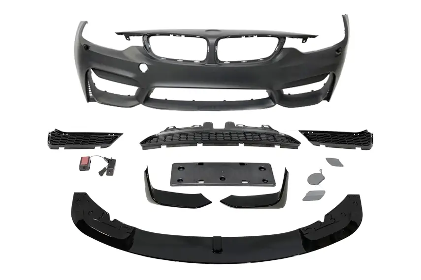 Paragolpes delantero BMW F32 F33 F36 Look M4 II Lip spoiler - Plástico ABS