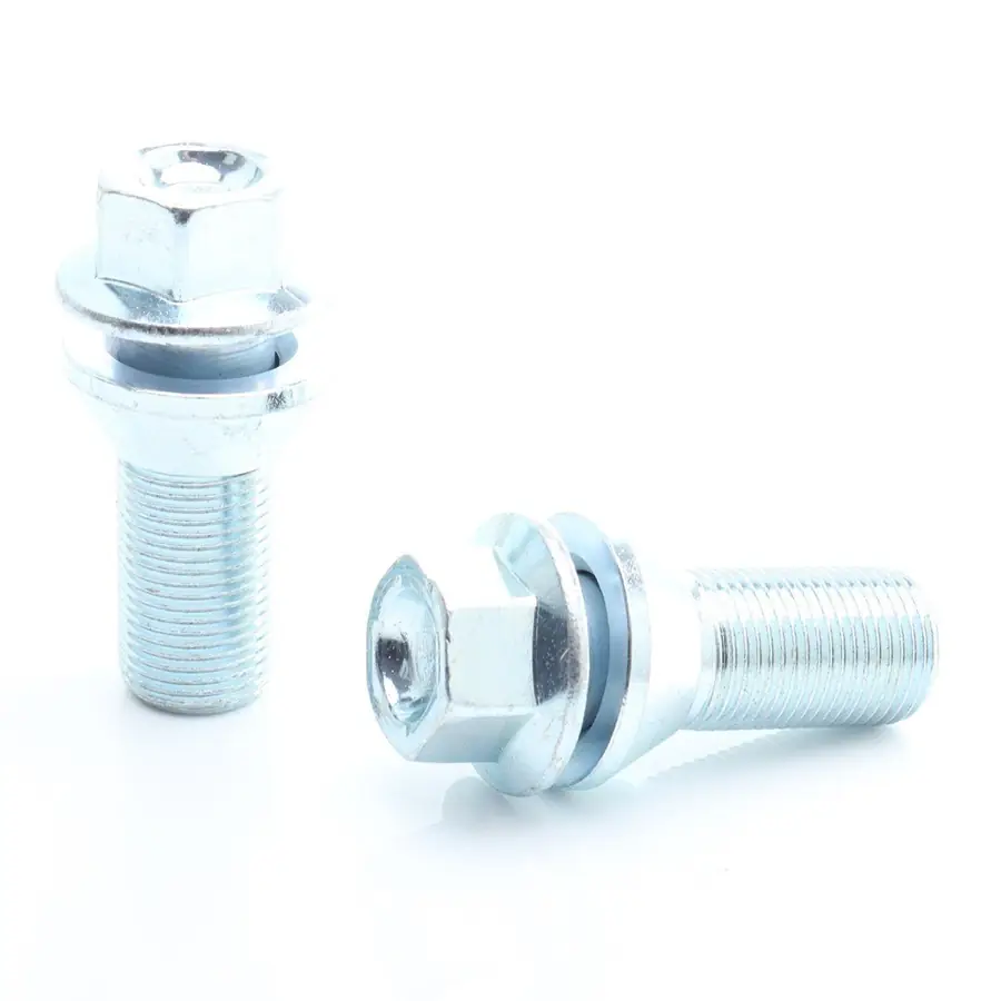 Set of 20 Short Silver 17 Hex Bolts 15x1.25