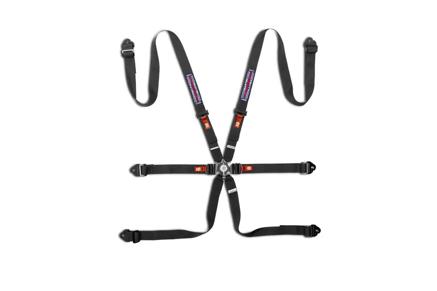 Arnés racing Sparco Arnes FIA H2 Martini racing 6 Puntos Acero negro