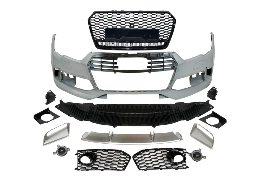 Paragolpes delantero Audi A7 2015-2018 Look RS7 Cámara - Plástico ABS