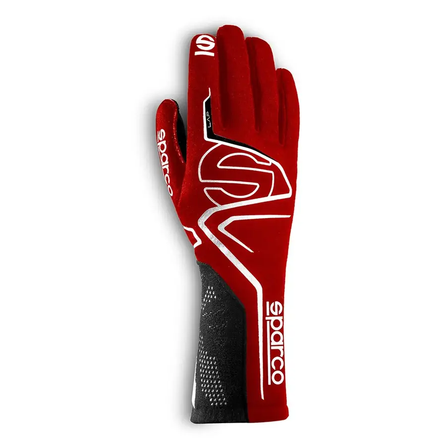 Guantes racing Sparco Lap FIA 8856-2018 TALLA.12 rojo/negro