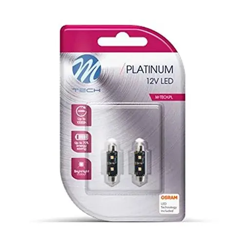 M-Tech Blister 2X LED L813W - C5W 36 mm 2Xhp Blanco