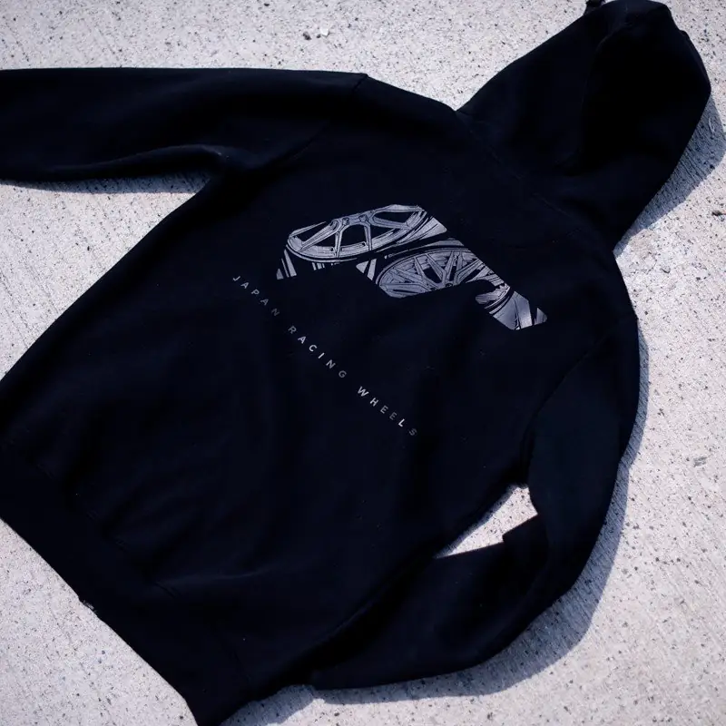 Sudadera JR Logo unisex con cremallera, negra, talla S