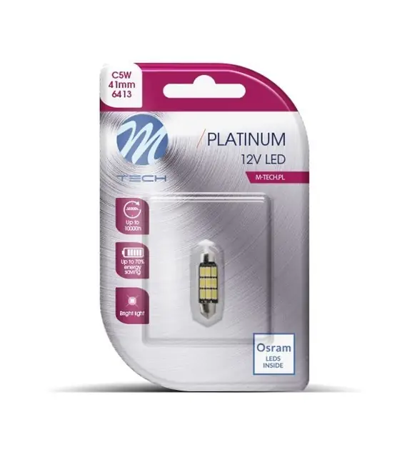 M-Tech Blister 1X LED L816W - C5W 41 mm 9Xsmd5630 Blanco