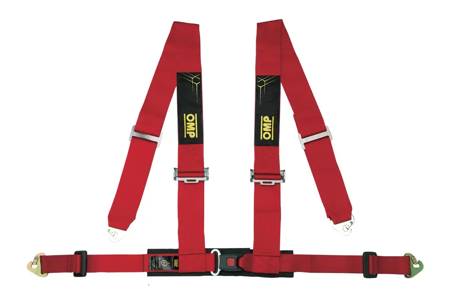 Arnes OMP Offroad 4 Puntos 3+2" Sujeccion Mosqueton ECE 16-08 Rojo