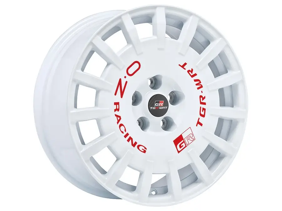 Llanta Rally Racing Tgr-wrt OZ Racing Race White + Red Lettering 8x18 5x114.3 ET45