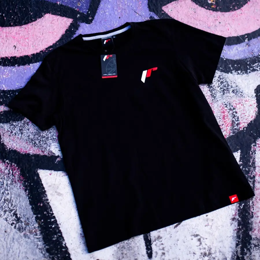 Camiseta JR Basic para hombre, negra, talla L