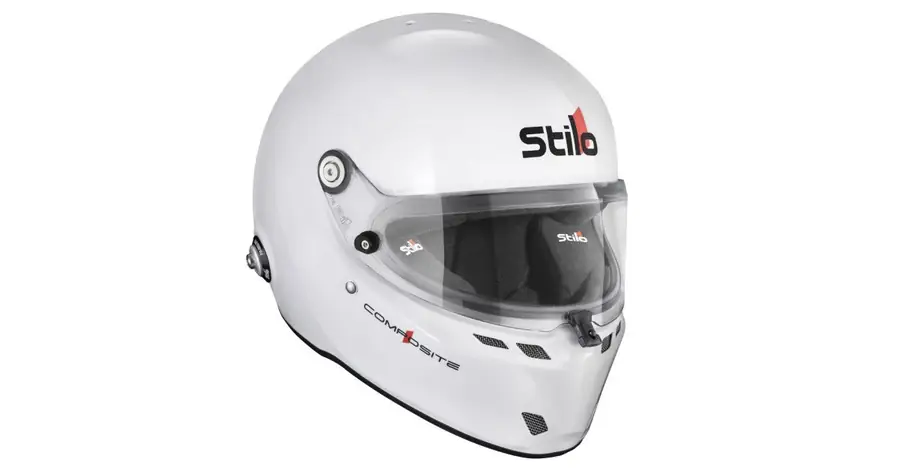 Casco circuito Stilo ST6FN Composite blanco FIA 8859-24 SA2025 HANS blanco FIA 8858-10-TALLA 58