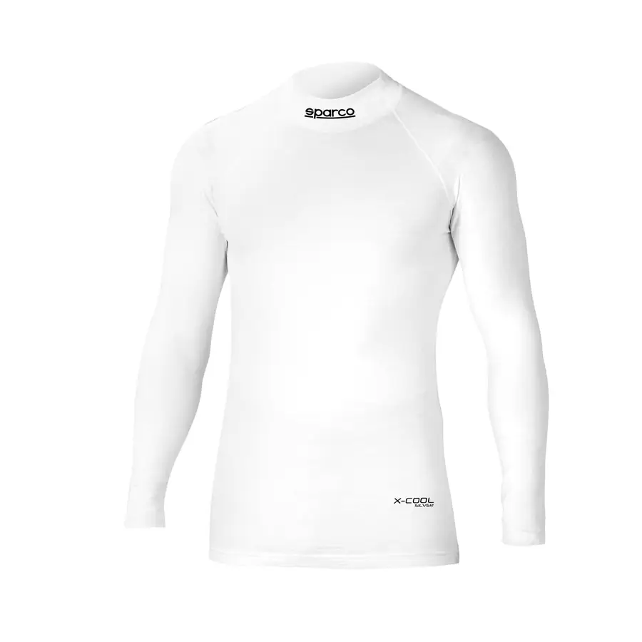 Camiseta Sparco Manga Larga R558 Shield Tech Blanca