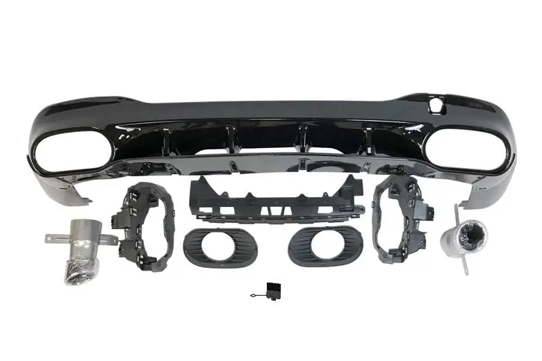 Difusor trasero Mercedes W118 CLA Look A35 Negro Brillo - Plástico ABS