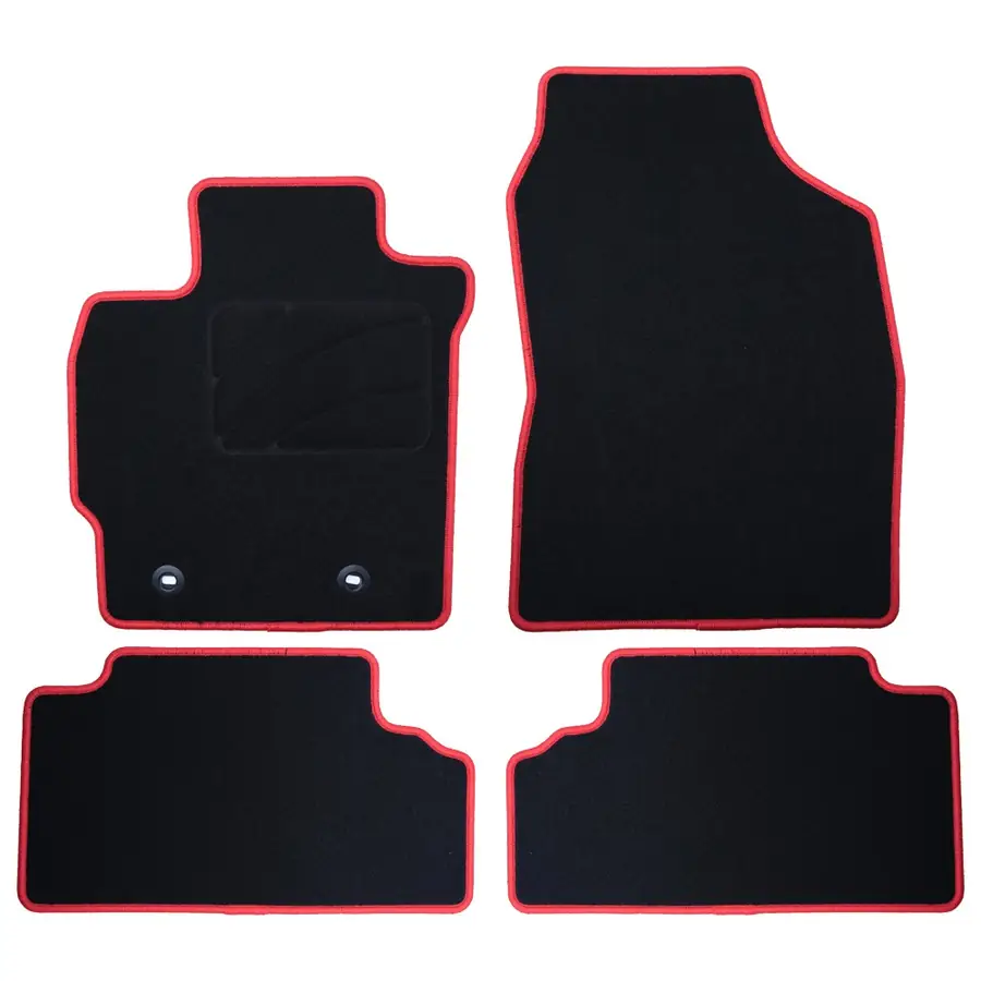 OCC Design Alfombrilla a medida TOYOTA AURIS (2007-2013) 5PZ RIBETE ROJO