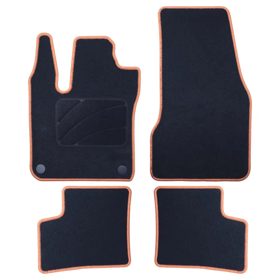 OCC Design Alfombrilla a medida RENAULT TWINGO (2014-2019) 5PZ RIBETE AMARILLO