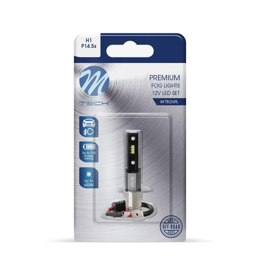 M-Tech Blister 1X LED H1 6X1616 Smd 3W 280Lm Blanco