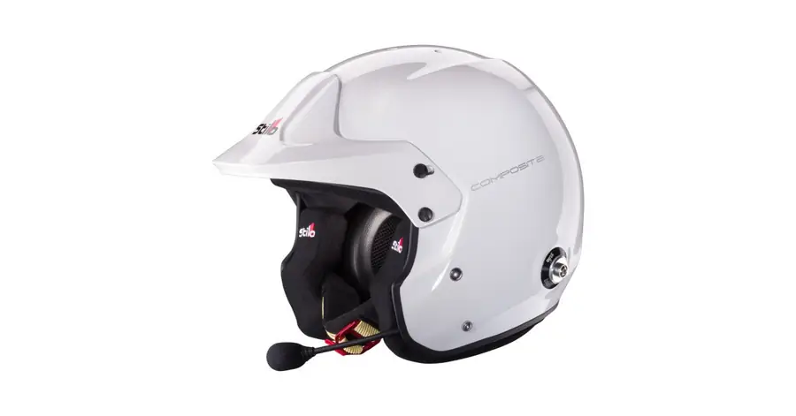 Casco rally Stilo VENTI4 Trophy Composite Plus blanco FIA 8859-24 SA2025 HANS blanco FIA 8858-10-TALLA 58