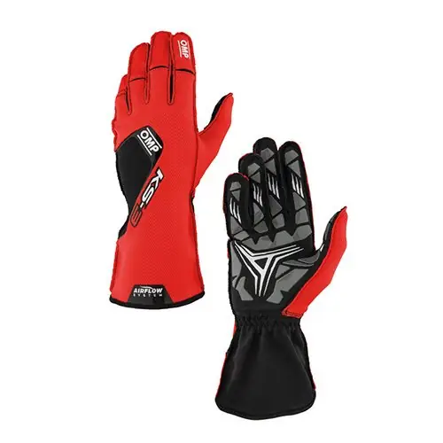 Guantes karting OMP karting KS-3 MY2026 ROJOS/NEGROS talla XL