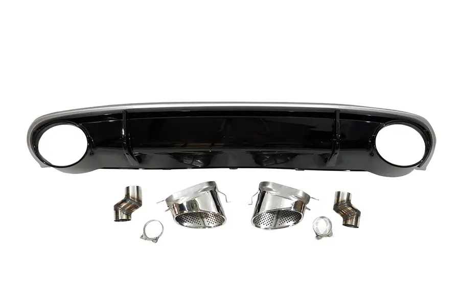 Difusor trasero Audi A4 / A4 Avant B8 2008-2012 Look RS4 ABS - Plástico ABS