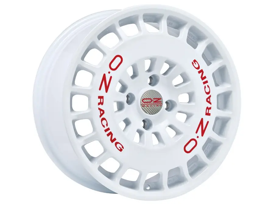 Llanta RR40 OZ Racing Race White Red Lettering 7.5x17 5x114.3 ET45