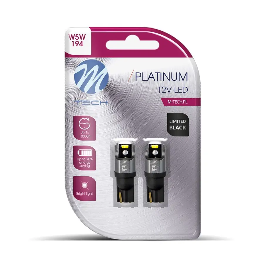 M-Tech Blister 2X Diode LED T10-W5W 4X1616 Smd Blanco