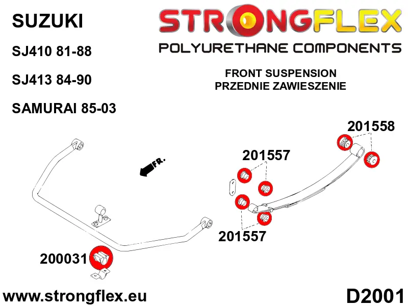 Silentblock de suspensión StrongFlex 200031B para StrongFlex Suzuki Jimny 98-17