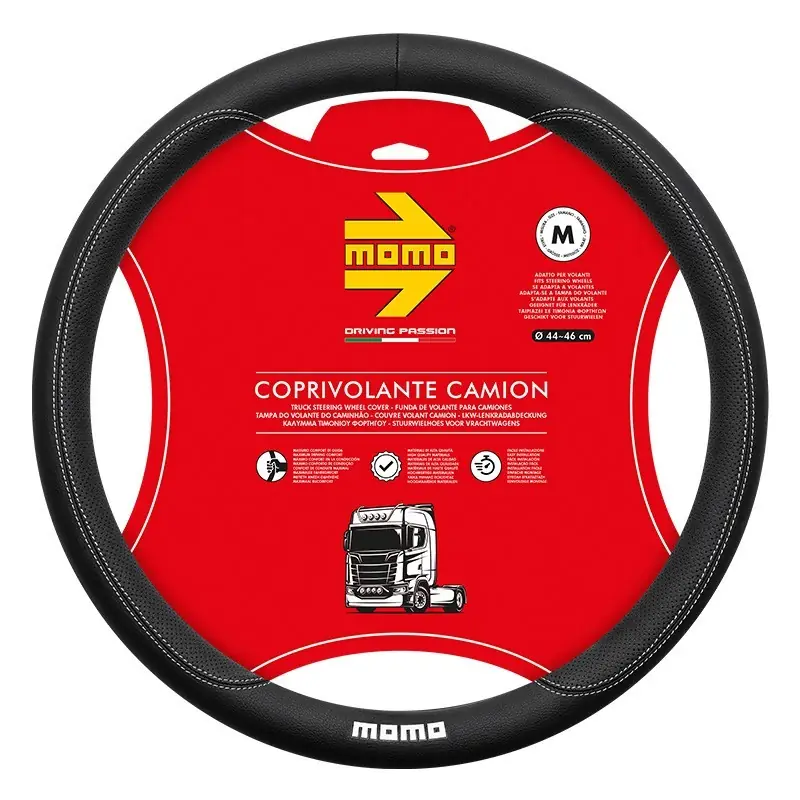 Funda De Volante MOMO Truck Comfort Black-White 44-46 cm