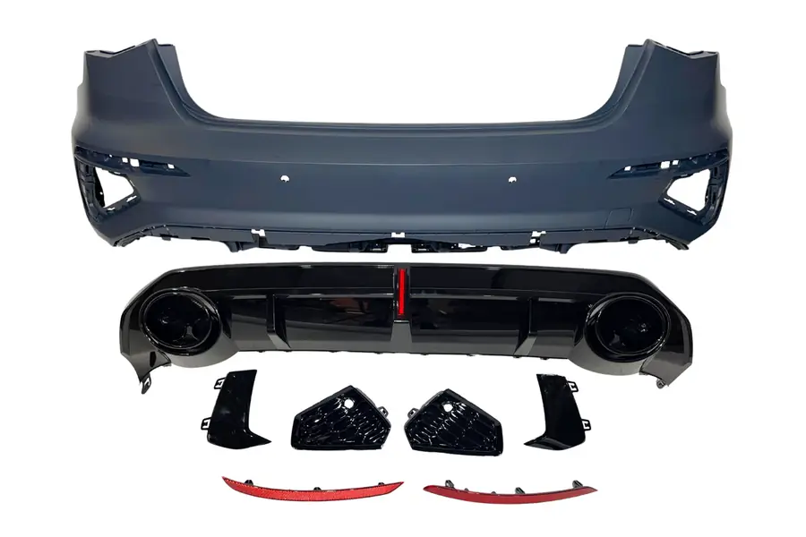 Paragolpes trasero Audi A3 Sportback 2019-2024 Look RS3 Led - Plástico ABS