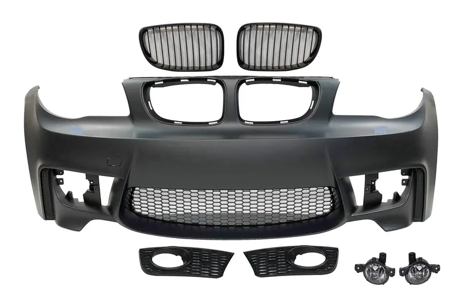 Paragolpes delantero BMW E82 / E88 / E87 / E81 Look M1 2005-2011 Antinieblas - Plástico ABS