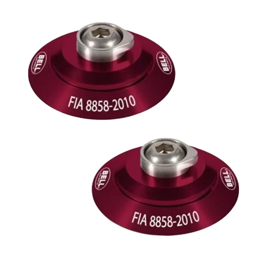Set de Clips HANS Rojos FIA 8858-2010 - Casco Bell