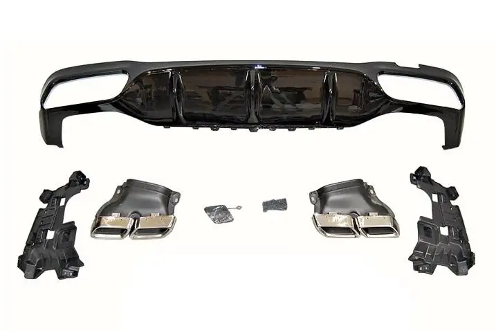 Difusor trasero Mercedes W213 4 puertas look AMG E63 ABS - Plástico ABS
